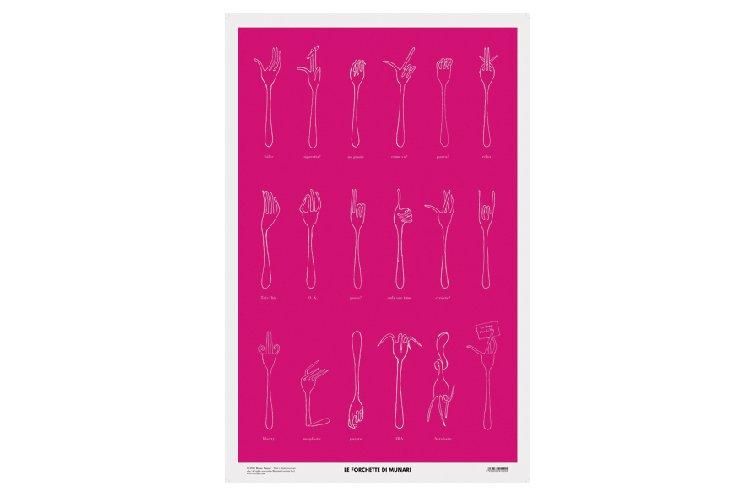 Le forchette di Munari . ポスター . Bruno Munari