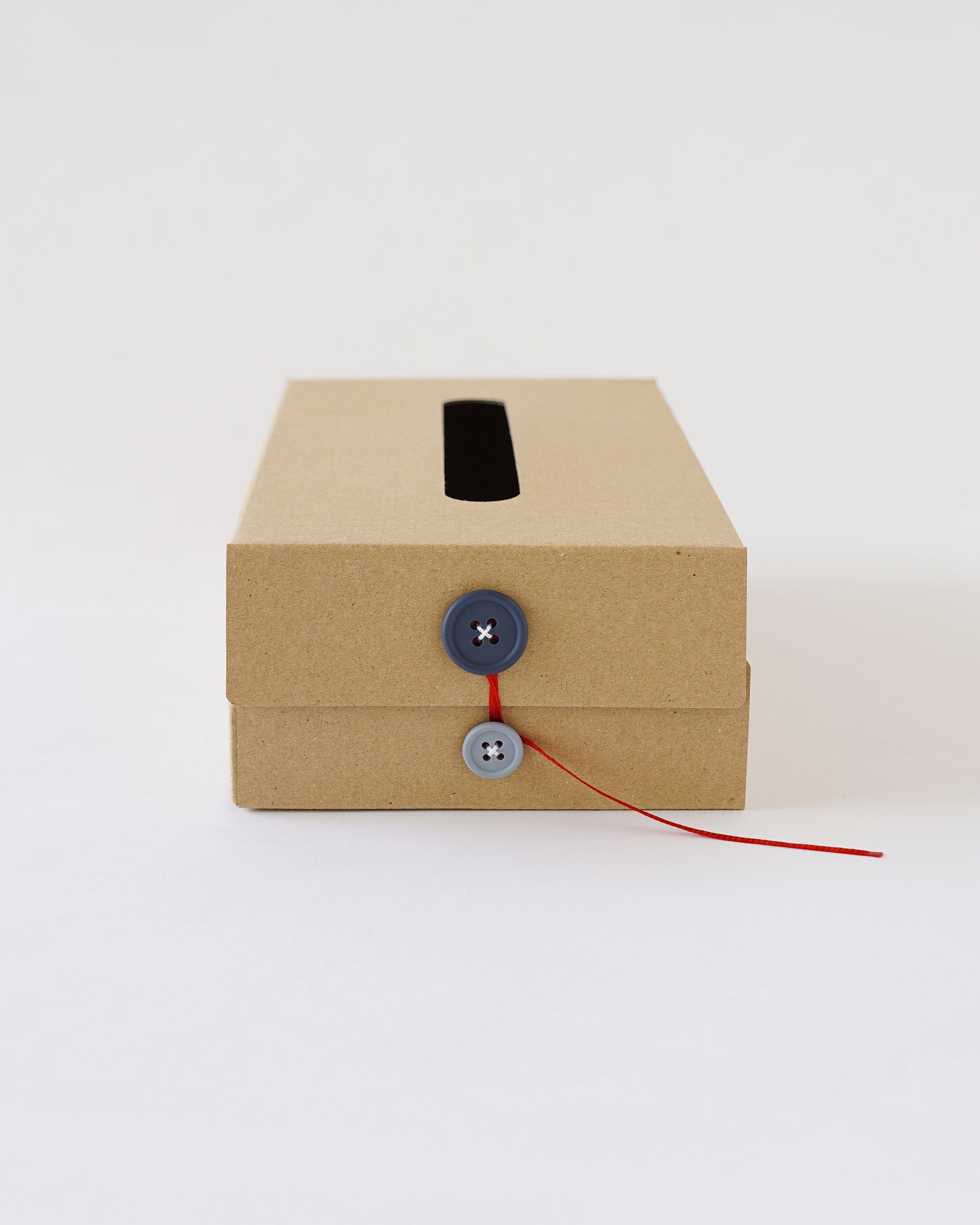 Button Tissue Box . ネイビー