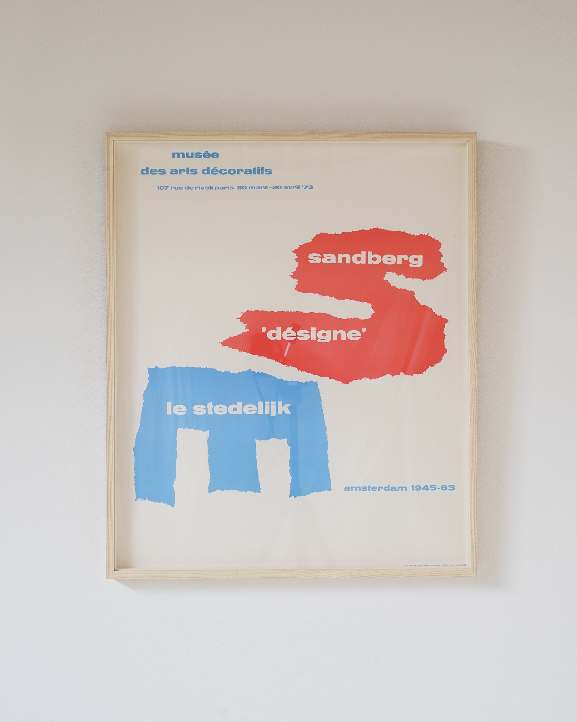 ポスター 額装付き . Willem Sandberg